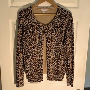 Animal Print Button down Cardigan
